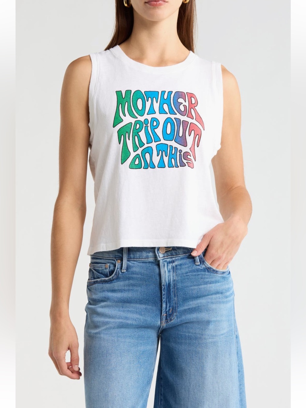 NWT MOTHER The Strong & Silent
Type Cotton Graphic,L